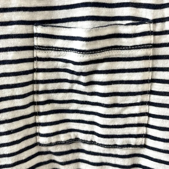 Madewell 100% cotton tank top. White with horizontal navy stripes. Size XL - Picture 3 of 8